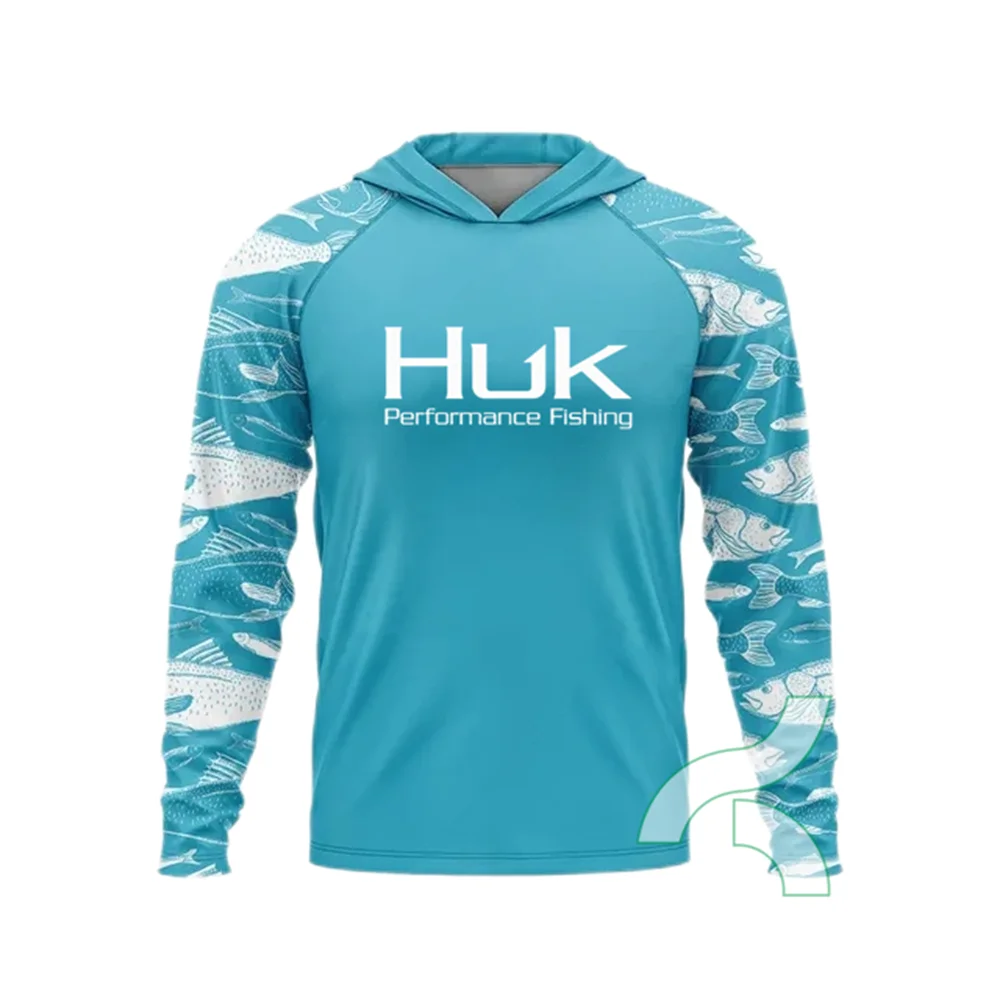 HUK Men's UPF 50+ Fishing Hoodie T-Shirt