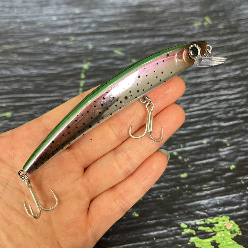 14g 110mm Floating Minnow Fishing Lures Cast Trolling Twitch Pesca Wobbler Artificial Bait Seawater Trout Bass Jerkbait Supplies