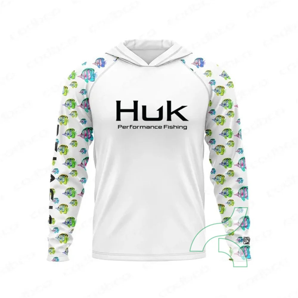 HUK Men's UPF 50+ Fishing Hoodie T-Shirt