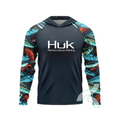 HUK Fishing Shirts Men Hoodie T-shirts Summer Fishing Clothing Camping Hiking Upf 50+ Sun Protection Breathable Camisa De Pesca