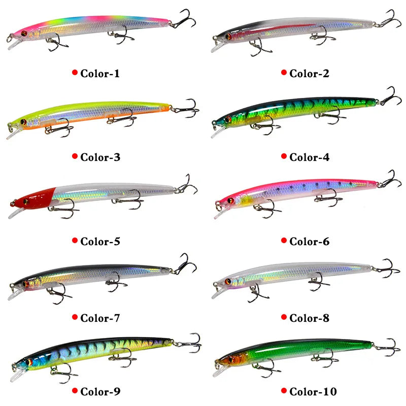 1Pc Floating Minnow Fishing Lures Long Casting Hard Baits Trolling Wobblers on Pike Crankbait Carp Tackle