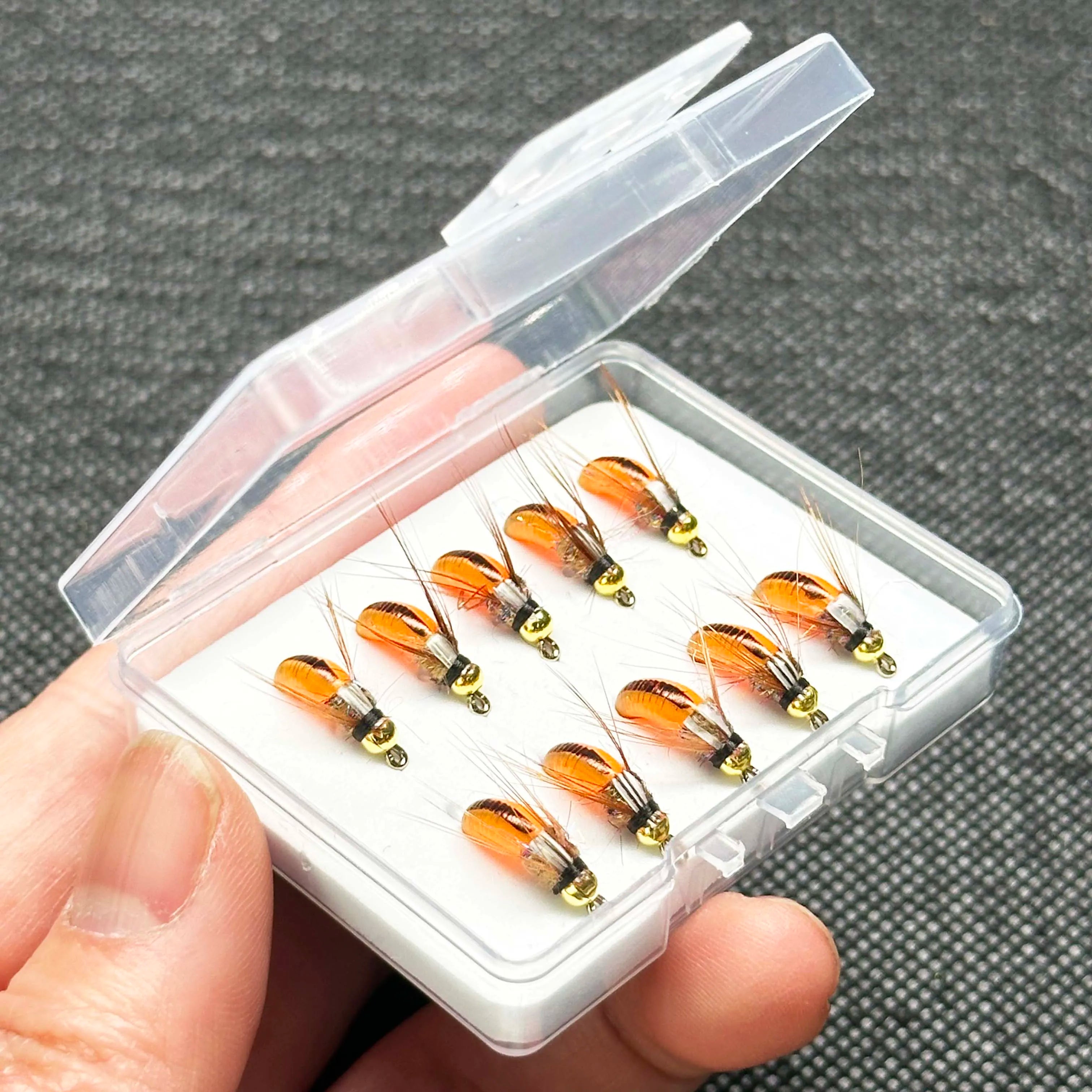 5/10Pcs Wet Flies Bait Fly Fishing for Bass Trout Pike Salmon Brass Head Caddis Nymph Fishing Bait Artificial Insect Lure