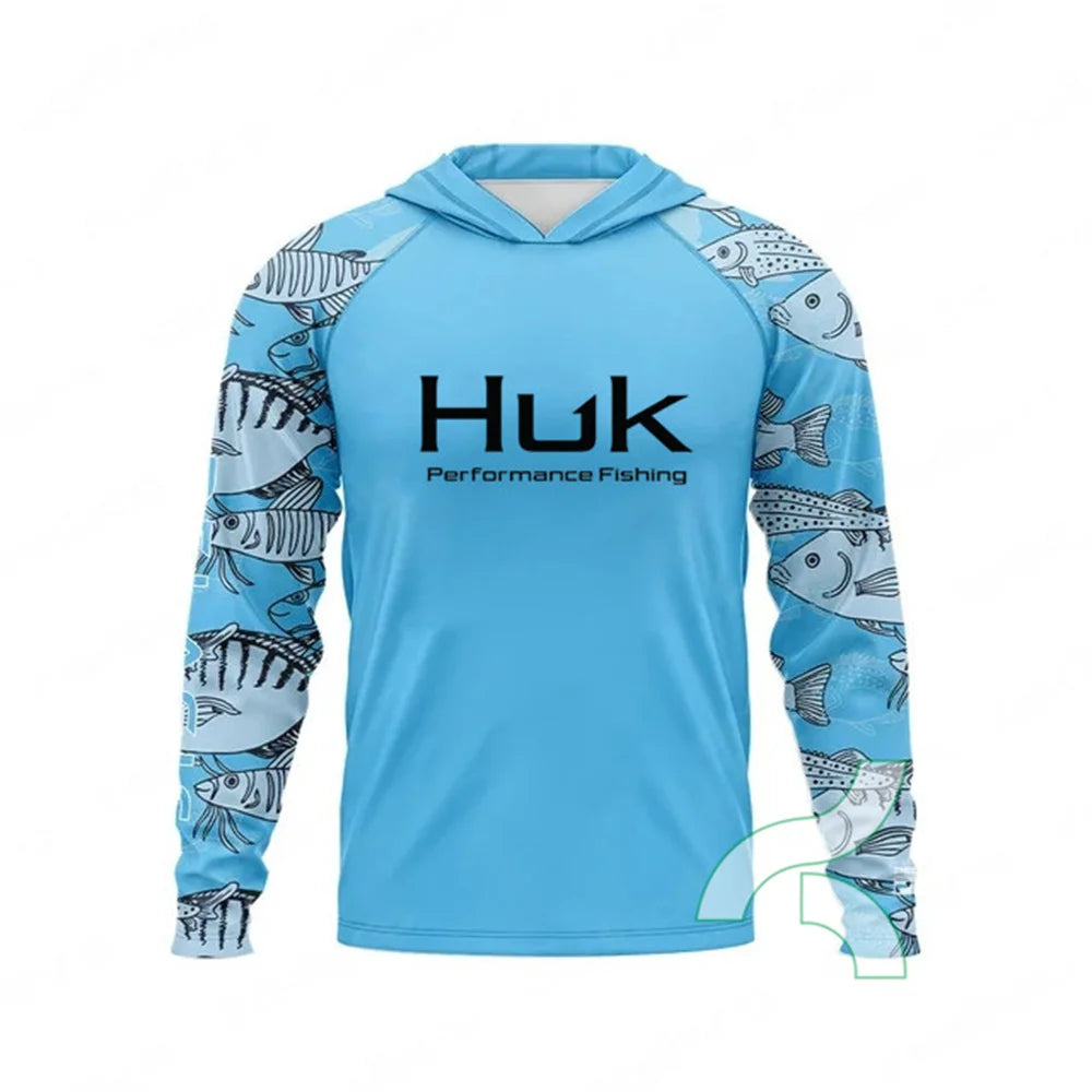 HUK Men's UPF 50+ Fishing Hoodie T-Shirt