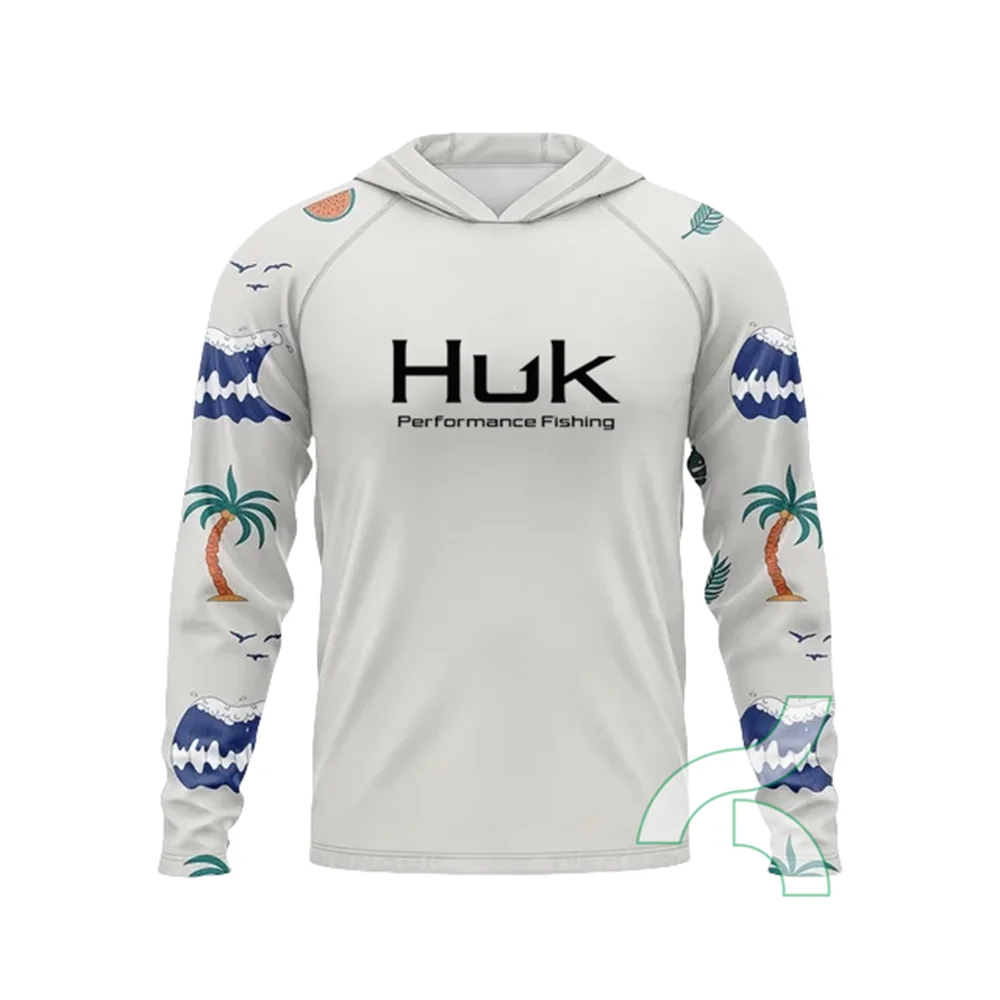 HUK Men's UPF 50+ Fishing Hoodie T-Shirt