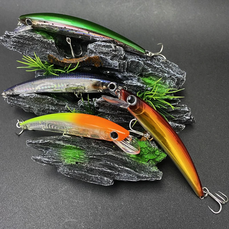 14g 110mm Floating Minnow Fishing Lures Cast Trolling Twitch Pesca Wobbler Artificial Bait Seawater Trout Bass Jerkbait Supplies
