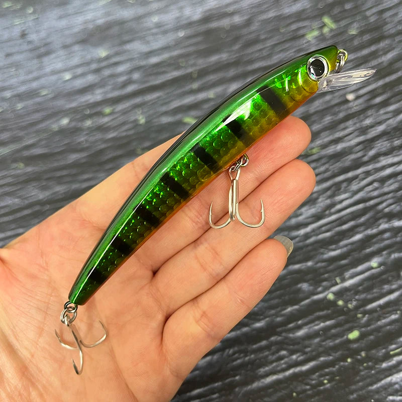 14g 110mm Floating Minnow Fishing Lures Cast Trolling Twitch Pesca Wobbler Artificial Bait Seawater Trout Bass Jerkbait Supplies