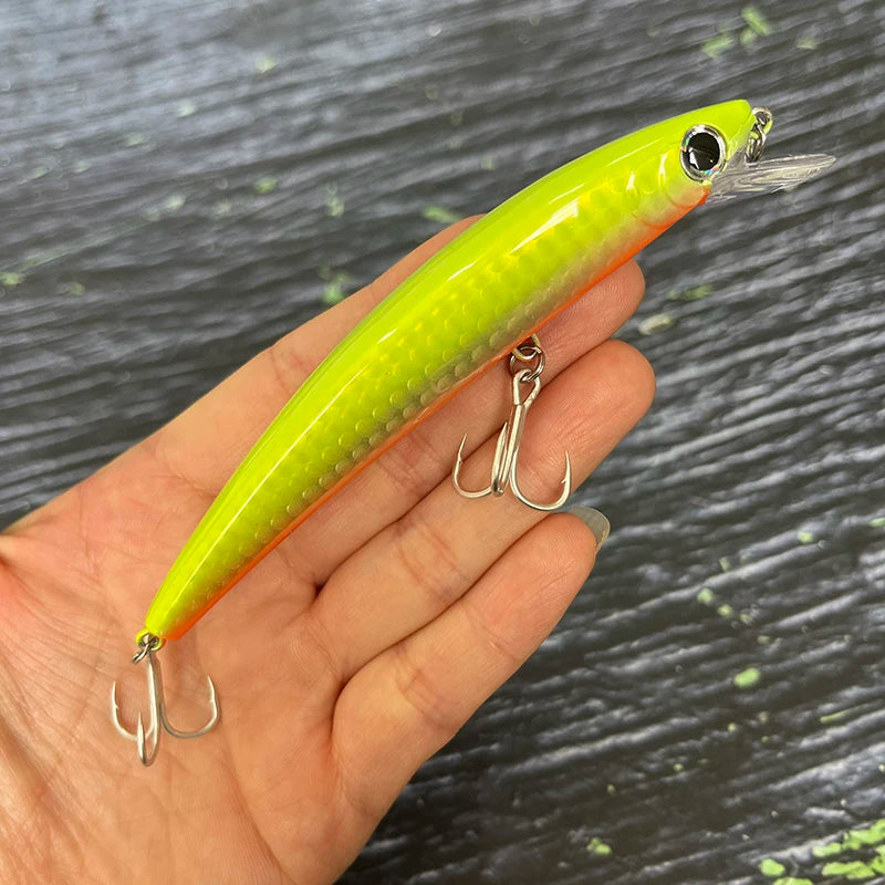 14g 110mm Floating Minnow Fishing Lures Cast Trolling Twitch Pesca Wobbler Artificial Bait Seawater Trout Bass Jerkbait Supplies