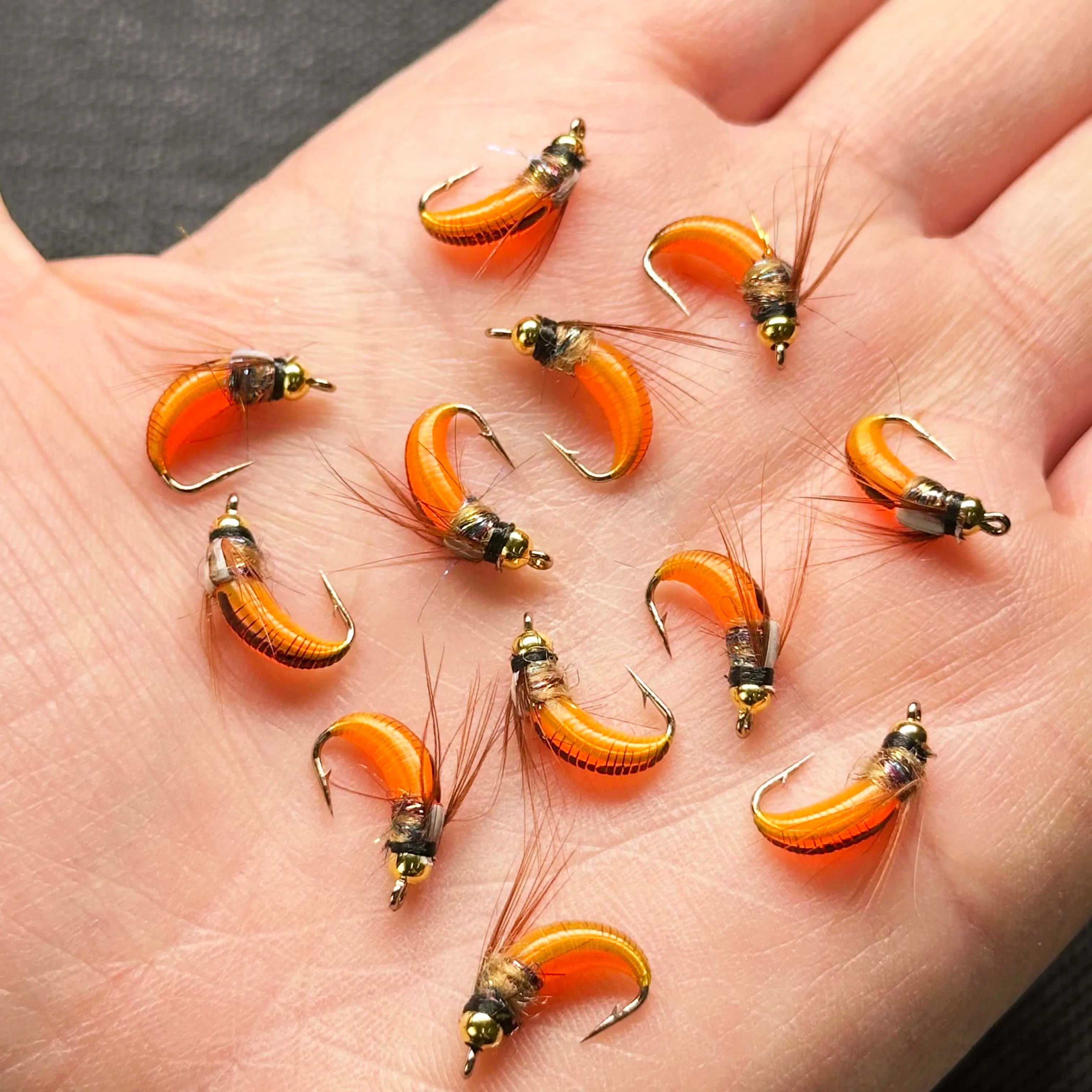 5/10Pcs Wet Flies Bait Fly Fishing for Bass Trout Pike Salmon Brass Head Caddis Nymph Fishing Bait Artificial Insect Lure