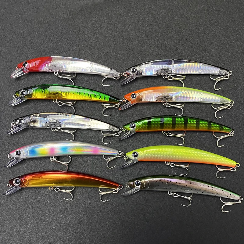 14g 110mm Floating Minnow Fishing Lures Cast Trolling Twitch Pesca Wobbler Artificial Bait Seawater Trout Bass Jerkbait Supplies