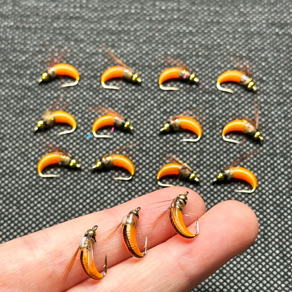 5/10Pcs Wet Flies Bait Fly Fishing for Bass Trout Pike Salmon Brass Head Caddis Nymph Fishing Bait Artificial Insect Lure